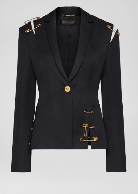 Blazer Versace Versace Safety Pin Lana Dama | ASJINFL-04